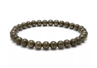 Pulseira de Pirita A contas 6mm