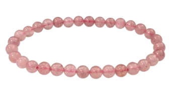 Pulseira de contas de 6 mm de Quartzo Hematoide de Morango