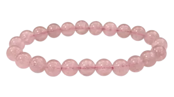 Pulseira de contas de 8 mm de Hematoide de Quartzo Morango