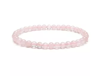 Pulseira Quartzo Rosa A contas de 4mm