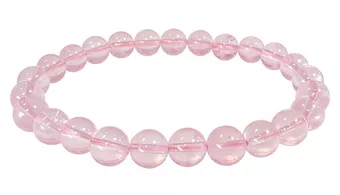 Pulseira Quartzo Rosa AA+ contas de 8-9mm