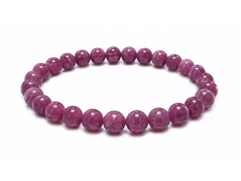 Pulseira de Rubi AAAA contas 5-6mm