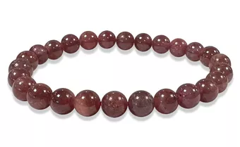 Pulseira de Rubi AA contas 7-8mm
