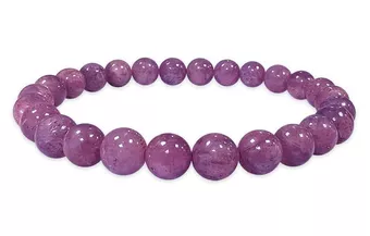 Pulseira de Rubi AAAA contas 7-8mm