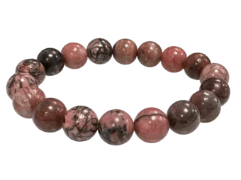Pulseira de Rodonita A contas de 10mm
