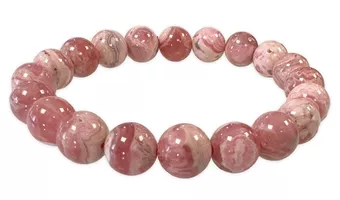 Pulseira de Rodocrosita Argentina AA contas 9.5-10.5mm