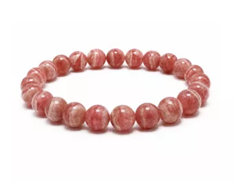 Pulseira de Rodocrosita Argentina AAAA contas 7.5-8.5mm