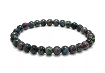 Pulseira de Rubi Safira A Contas 6-7 mm