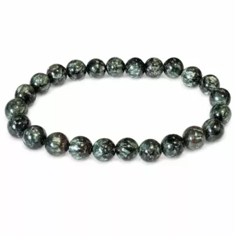 Pulseira de Serafinita AA Contas 7–8 mm