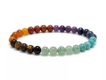 Pulseira 7 Chakras A Contas de 6 mm