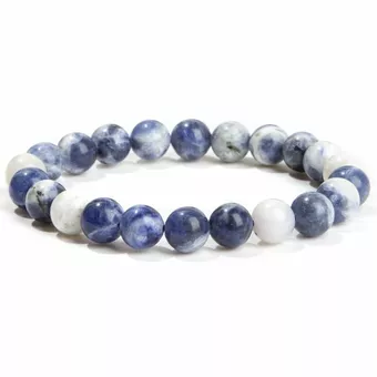 Pulseira de contas de sodalita 6mm