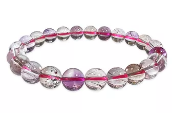 Pulseira de Super Seven AAA Quartzo com Inclusões Contas 8–9 mm