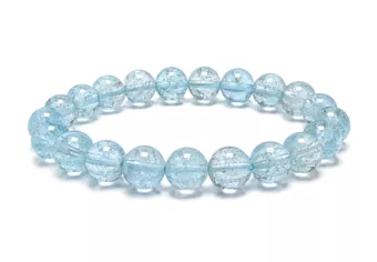Pulseira Topázio Azul AAA contas de 6-7mm