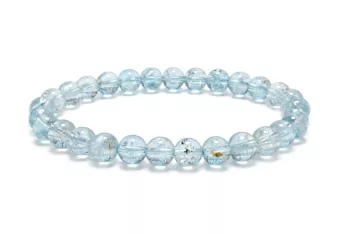 Pulseira Topázio Azul AAA contas de 6-7mm