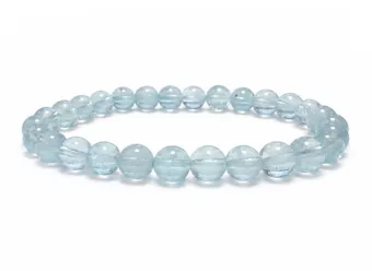 Pulseira Topázio Azul AAA contas de 6-7mm
