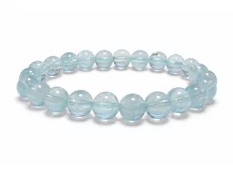 Pulseira Topázio Azul AAA contas de 8mm