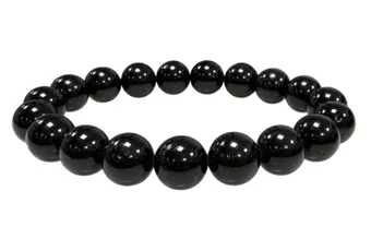 Pulseira Turmalina Negra A contas de 10mm