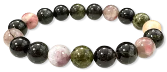 Pulseira turmalina multicolor A perles 10mm