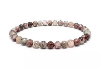 Pulseira de Turmalina Rosa A Contas de 5-6 mm