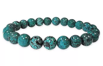 Pulseira de turquesa natural chinesa AAA contas 8mm