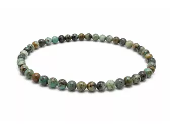 Pulseira de Turquesa Africana Natural AB Contas de 4-5 mm