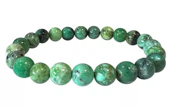 Pulseira de variscite A com contas de 8 mm