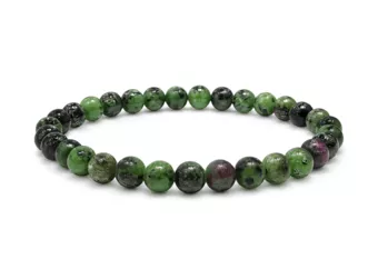 Pulseira de Rubi Zoisita A Contas de 6 mm