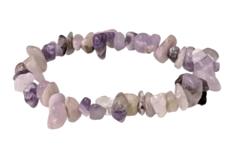 Pulseira de ametista com nervuras 18cm Chips