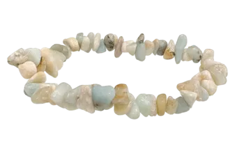 Pulseira multicolorida de Amazonita chips 5-8mm 18cm