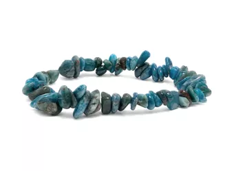 Pulseira Chips de Apatita Azul A 5-8mm