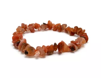 Pulseira de Cornalina com Pedras Irregulares A 5-8mm