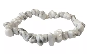 Pulseira de Howlite com chip 5-8mm 18cm