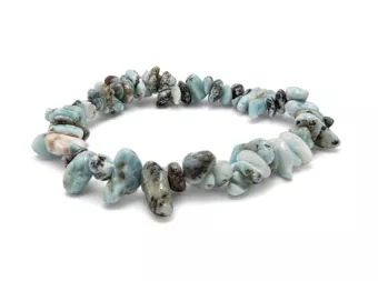 Pulseira Chips de Larimar AB 5-8mm