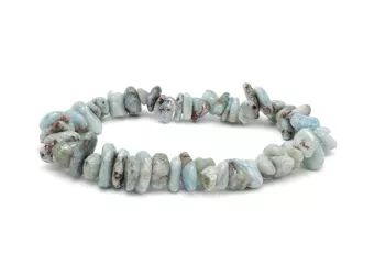 Pulseira de Larimar com Pedras Irregulares A 5-8mm