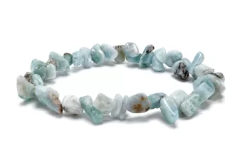 Pulseira de Chips de Larimar A+ 8–12 mm