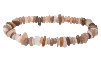 Pulseira pedra da lua adularia multicolorida AA chips 5-8mm 18cm