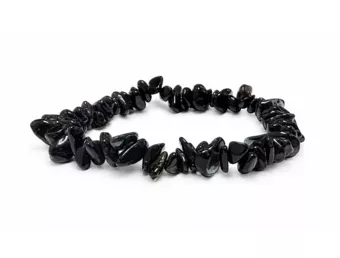 Pulseira Chips de Obsidiana Negra A 5-8mm