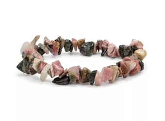 Pulseira Chips de Rodonita AB 5-8mm