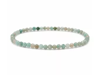 Pulseira de Amazonita Facetada Qualidade A – Contas de 3 mm
