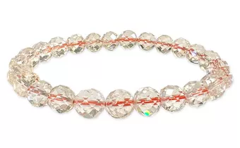 Pulseira Citrino Natural Contas AA Facetadas 7-8mm