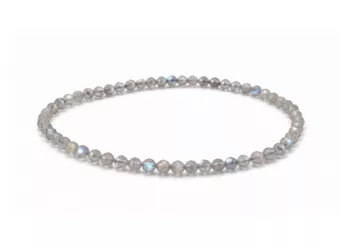 Pulseira de Labradorita Facetada Qualidade AA – Contas de 3 mm