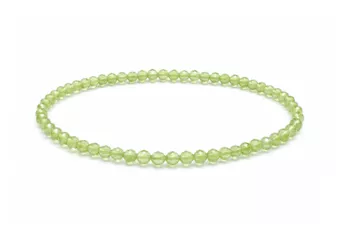 Pulseira de Prehnita Facetada AA+ – Contas de 3 mm