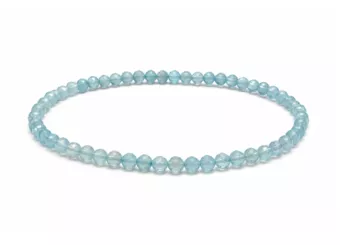 Pulseira de Topázio Azul Facetado AAA – Contas de 3 mm