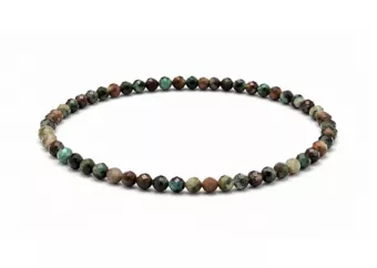 Pulseira de Turquesa Peruana Facetada A – Contas de 3 mm