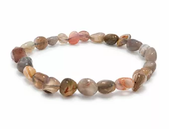 Pulseira de pedras roladas de Ágata Botswana A 6-8mm