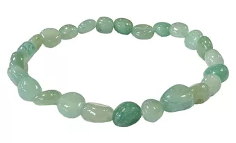 Pulseira Aventurina verde com pedras laminadas