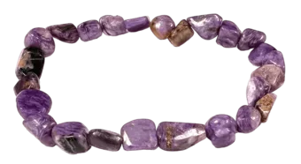 Pulseira Charoite AA pedras laminadas
