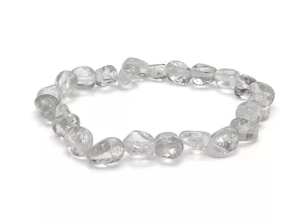 Pulseira de Cristal de Rocha com Pedras Roladas A 6-8 mm