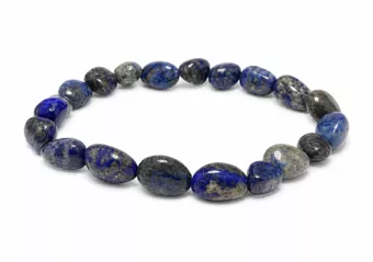 Pulseira de pedras roladas de Lápis-Lazúli A 6-8mm