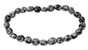 Pulseira floco de neve com pedras laminadas